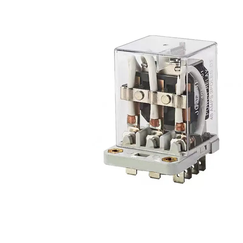 Xhhmy&sl JQX-38F 40A High-power relay With Base DC12V DC24V  AC220V 8 Pin 11 Pin Fire Resistance Shell Relay