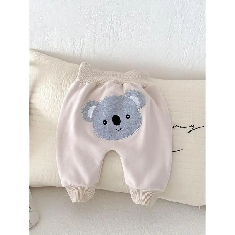 Pantalon PP taille haute pour bébé, grande taille, Design lapin, pantalons longs pour enfants, garçons et filles, pantalons de Protection lapin mignon, printemps-automne