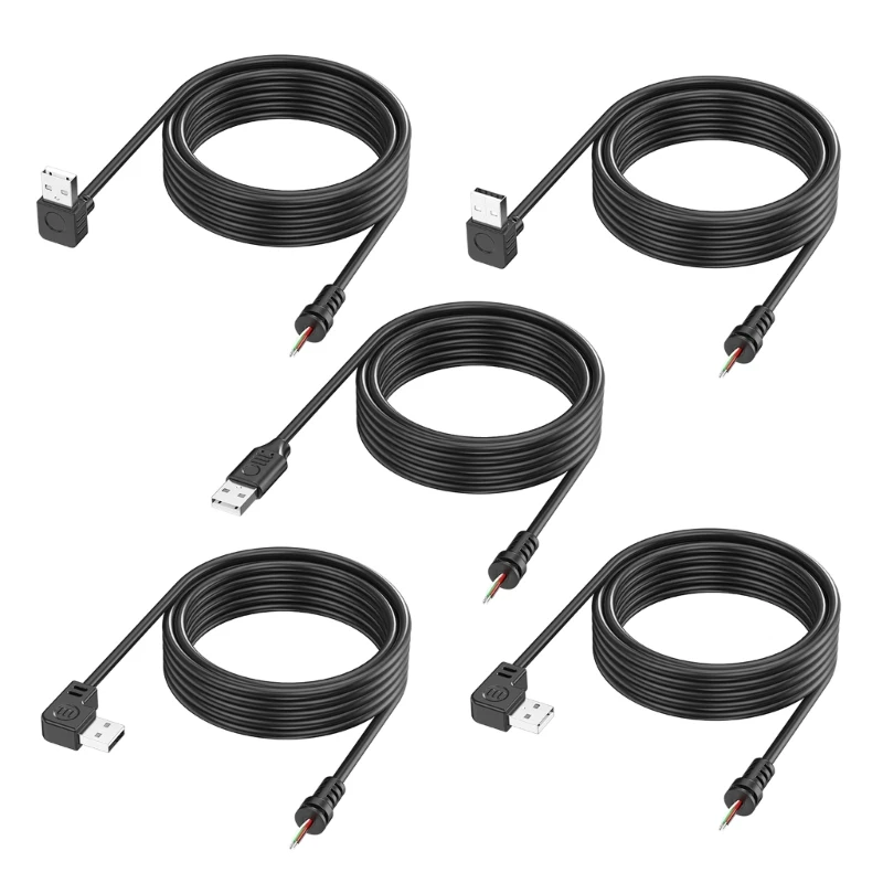 USB A Male 4 Pin Bare Wire USB 2.0 Male Plug to Bare Wire Open End Extension