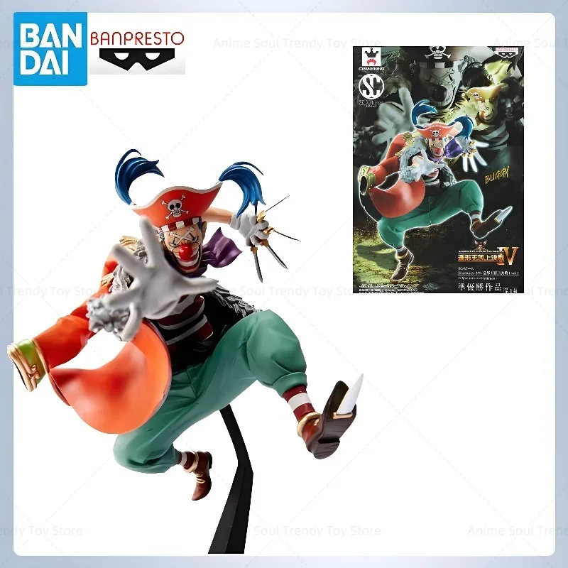 

In Stock Bandai Original Banpresto ONE PIECE SC Buggy Anime Action Figure Model Figures Toys AS