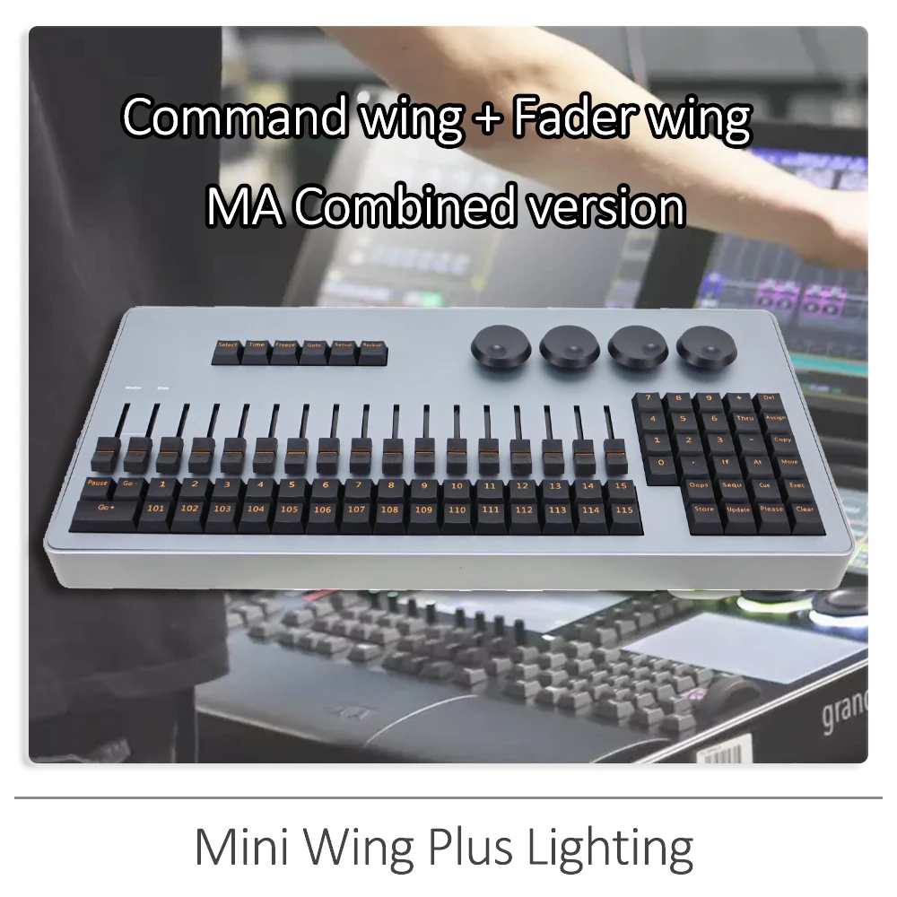 YUER Professional Mini DMX Console Command Wing Fader wing Combined version Controller For Stage DJ Party Lighting Equipment