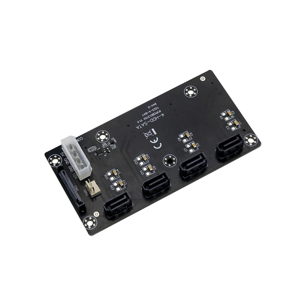 Expande su almacenamiento Placa adaptadora de disco duro SATA de 4 puertos, compatible con SSD/HDD, para PC, NAS y servidor
