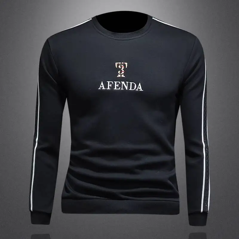 Streetwear O-neck Men Sweatshirt Sudadera Hombre Fall Casual Letter Embroidery Sweatshirt Top Men Sweatshirt Harajuku Hoodie Men