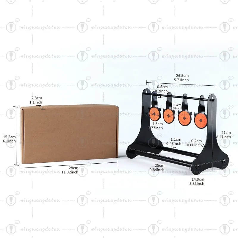 Durable Metal Rotating Shooting Target, Suitable for Indoor Outdoor Training Competition Use
