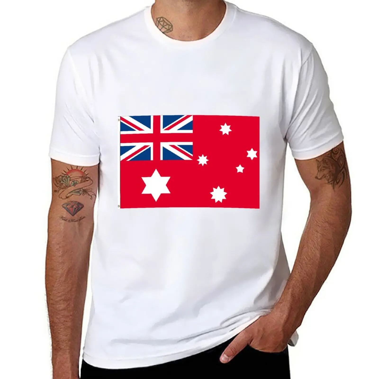 Australian 1901 Federal Red Ensign 180 x 120 cm T-Shirt boys whites sports fans mens clothes