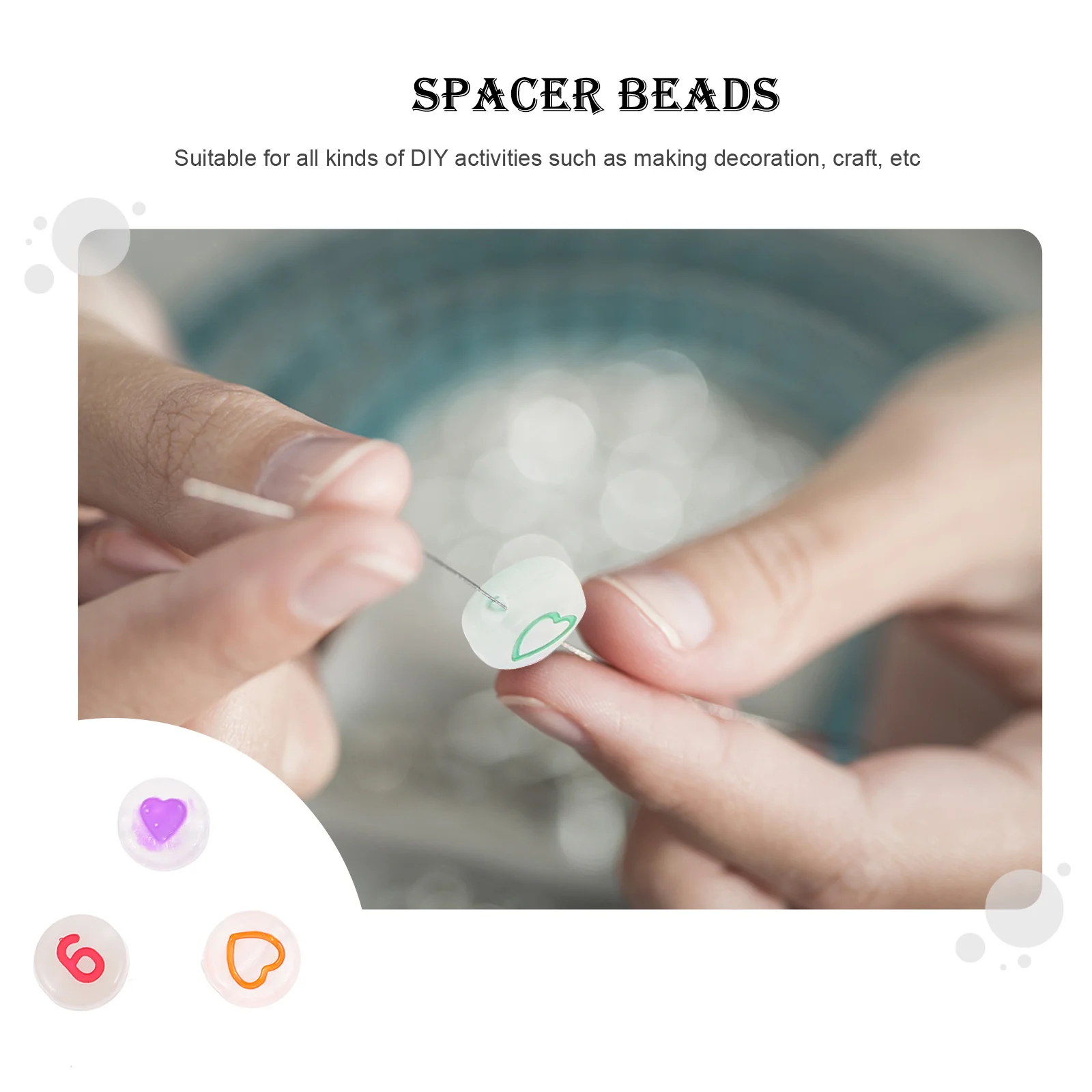 

300Pcs Luminous Acrylic Beads Night Glow Spacer Beads for DIY Jewelry Making Craft Accessories Acrylic Loose Bead