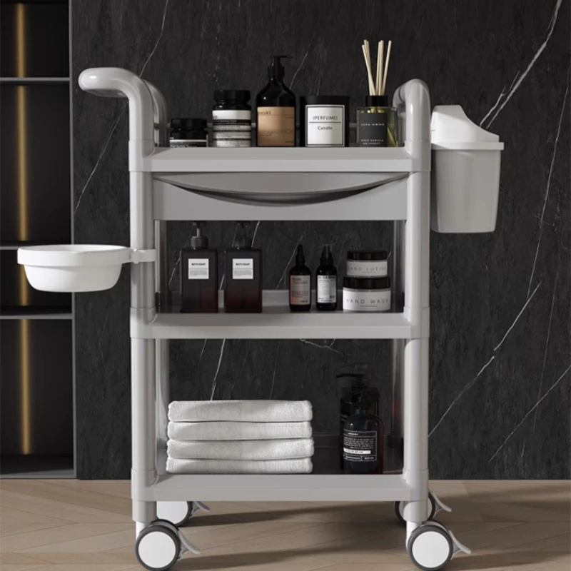 

Serving Wheels Salon Trolley Rolling Beauty Hair Stylist Salon Trolley Storage Cart Wagen Mit Rollen Pretty Furniture YN50ST