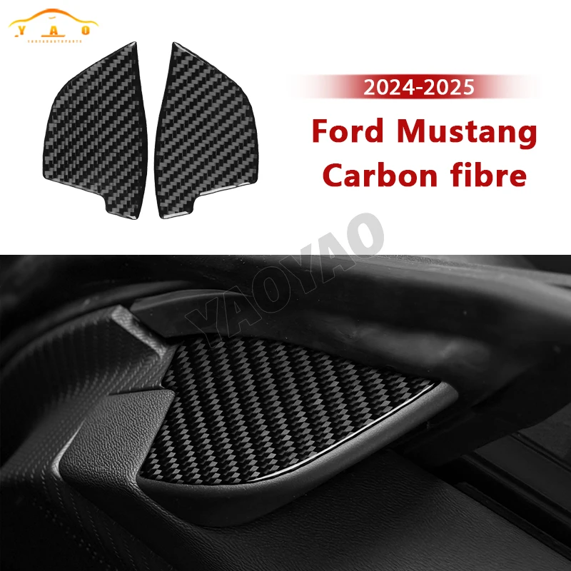 

Carbon Fiber For Ford Mustang GT 2024 2025 Car Door Armrest Decorative Panel Interior Cover Modified Trim Sticker
