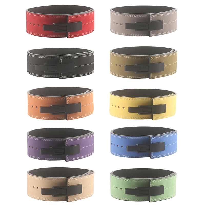 Single row Powerlifting Belt with Lever Weightlifting Barbell Squat Deadlift Strength Training Lumbar Brace for Weightlifting