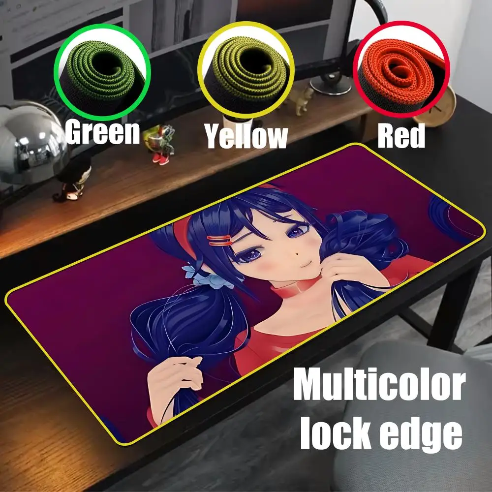 Cool Miside Mita Mouse Pad 90x40cm Yellow Colorful Lock Edge Pure Natural Rubber Desktop Anti slip Large Mouse Pad