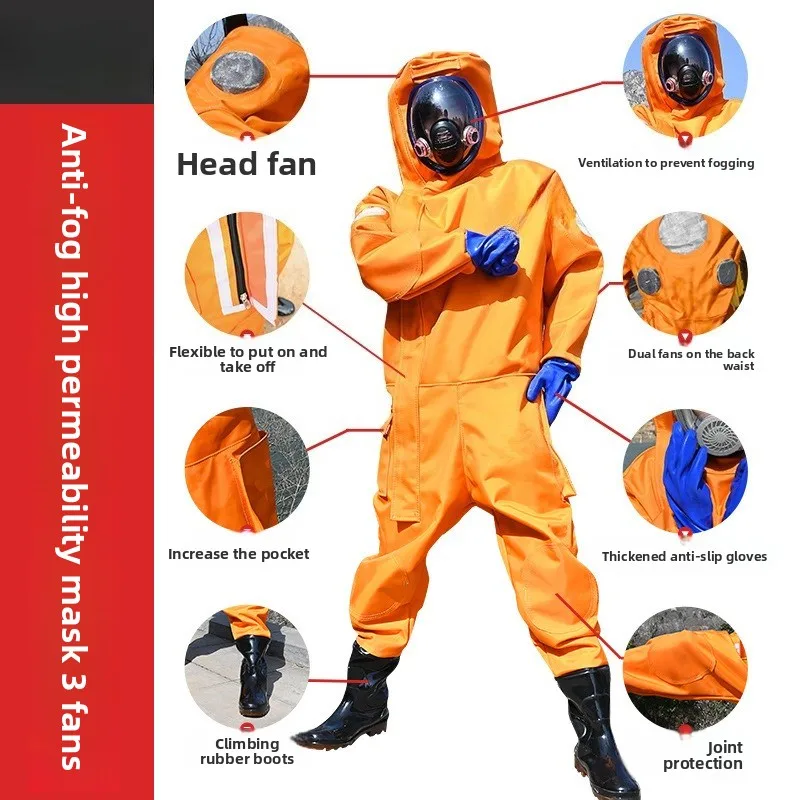 Thickened one-piece wasp suit with fan breathable catch wasp beekeeping suit