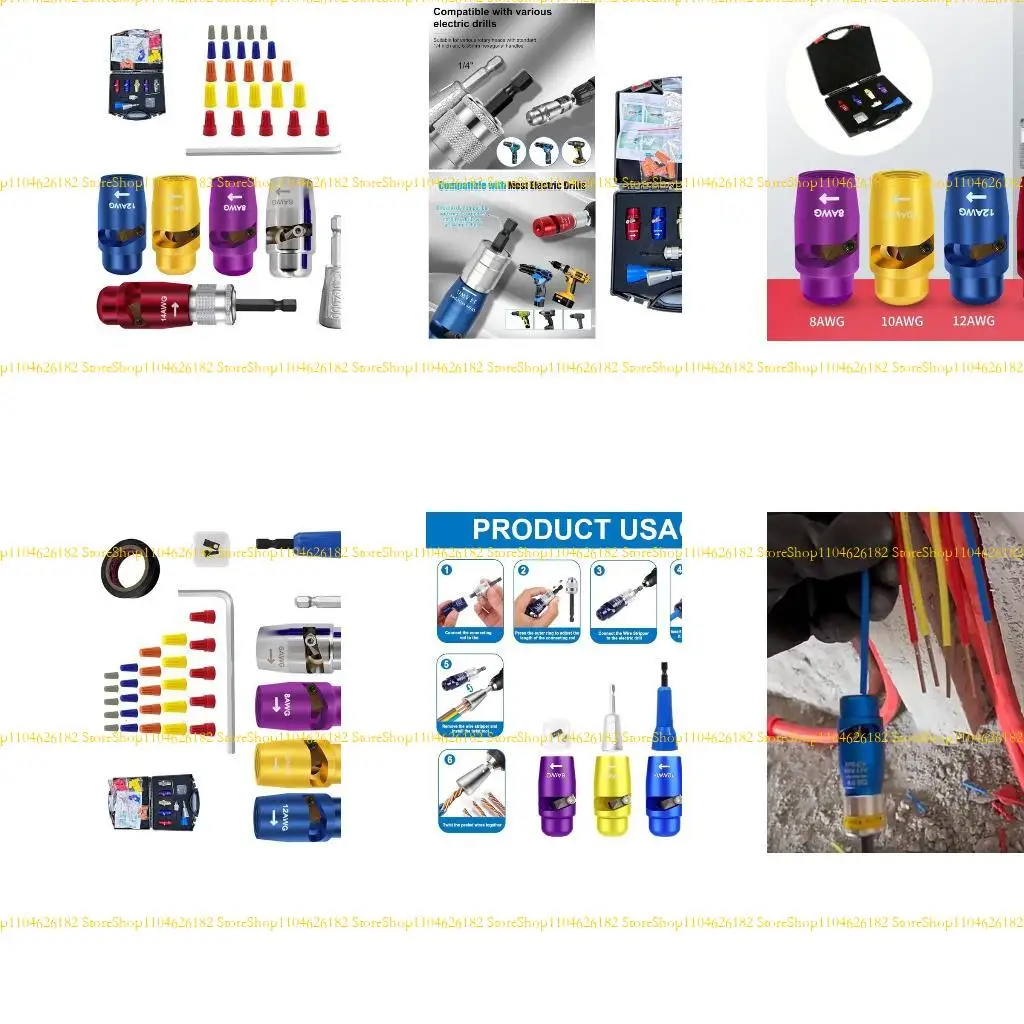 

Q2Q4 Wire Stripper Cable Peeling And Twisting Combination, For Cable Cord Management Easy to Use Electric Drill Attachments