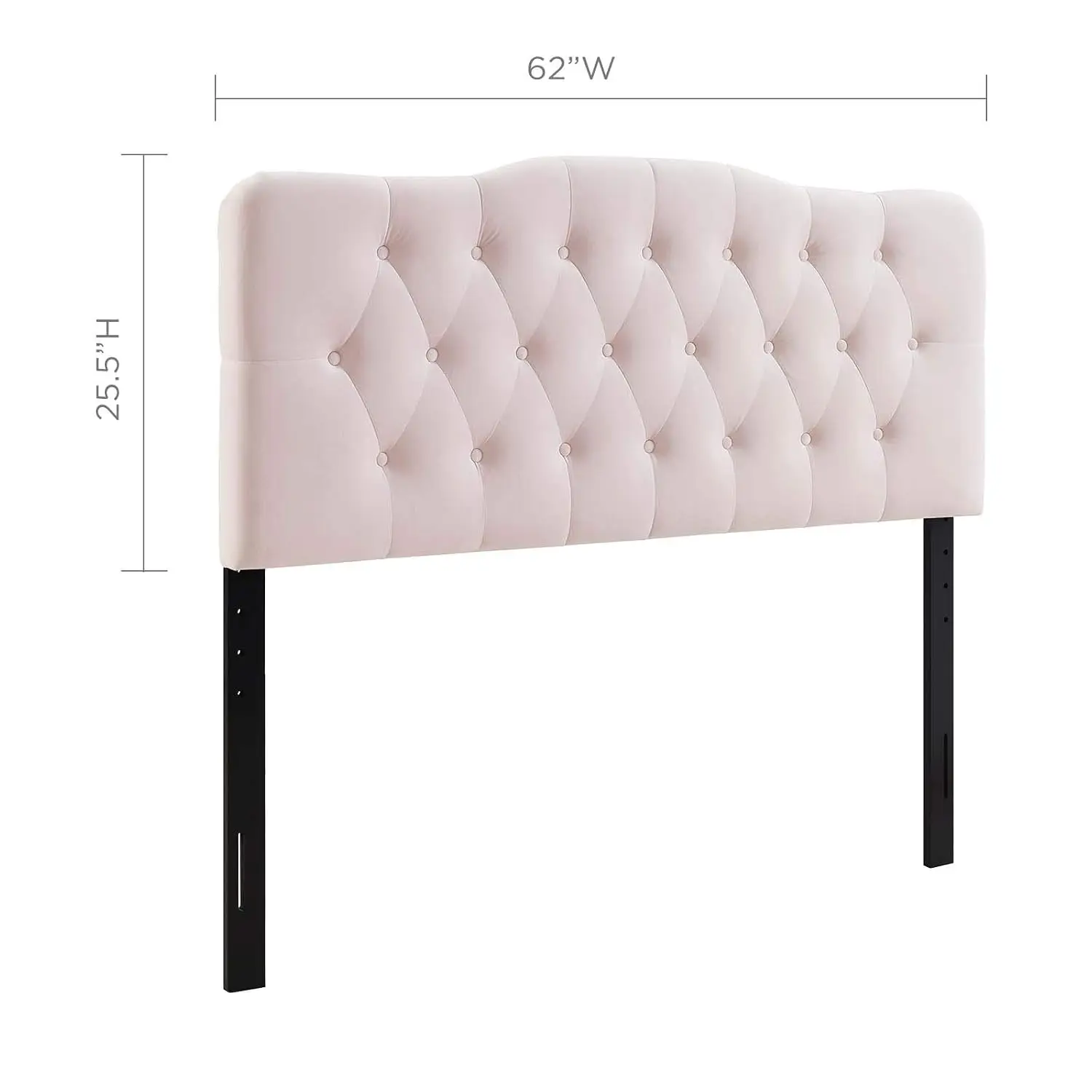 Diamond Tufted Velvet Queen Headboard, Upholstered Bedroom Furniture with Button Tufting, Pink, Customized