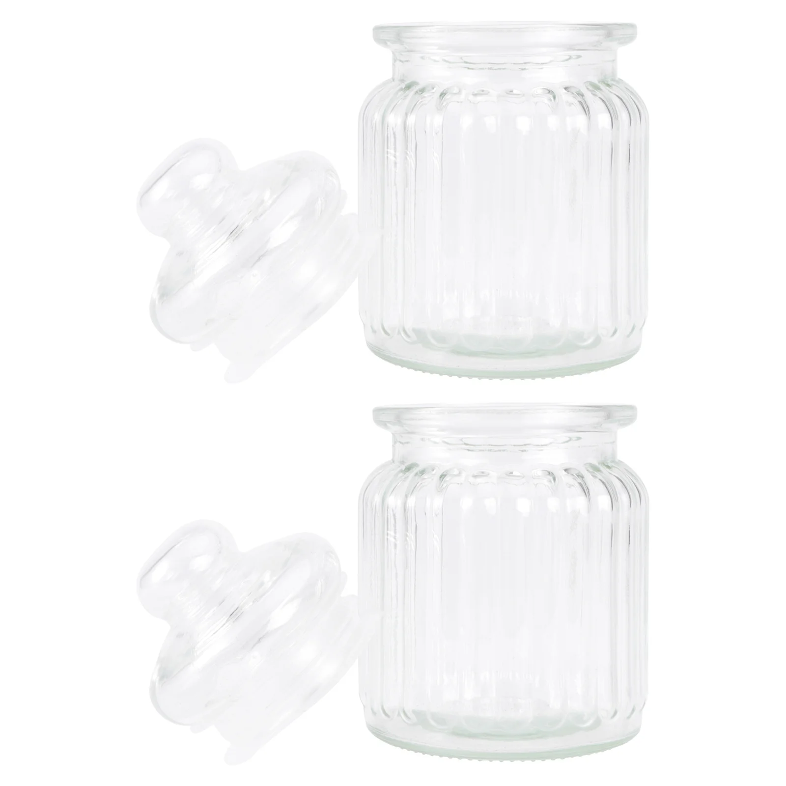 

2 PCS Multi-function Glass Can Kitchen Sealed Storage Multi-purpose Jar Bottle Sealing Sweets Honey