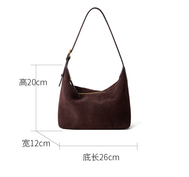 Genuine Leather Winter Fashion Women\'s Handbag,frosted Cowhide Tote Bag, High-quality and Simple Casual Shoulder Crossbody Bag