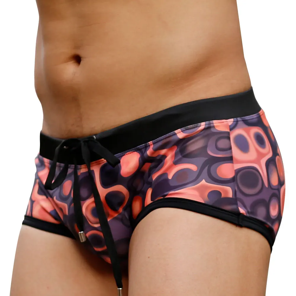 Men's Swim Briefs Sexy Swimming Short Water Sport Beach Pants Swimsuit Brown Swimwear Sexy Male Suilt Surfing Swim Wear