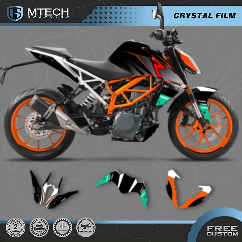 

DSMTECH Motorcycle Graphics Decal Stickers Kits For KTM 2017 2018 2019 2020 DUKE 125 17-20 DUKE125 390 002