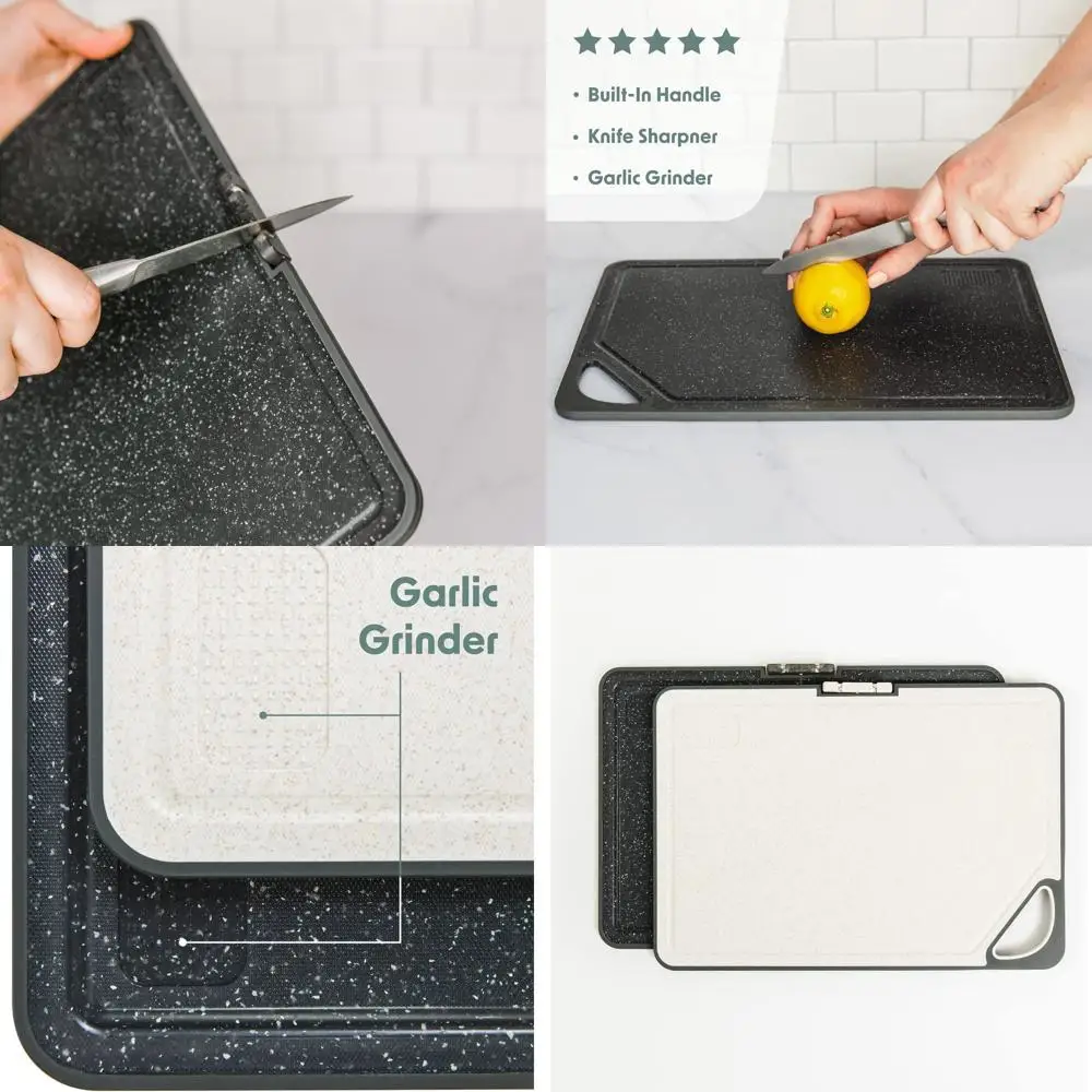 

Eco-Friendly Wheat Straw Cutting Board - Green, Non-Slip, Dishwasher Safe for Daily Kitchen Use