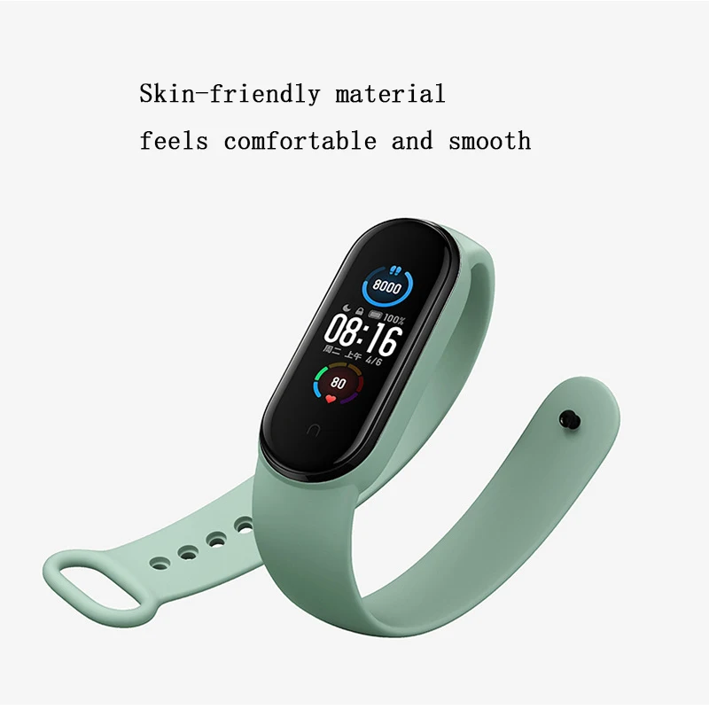 Correia de pulseira de relógio, correia de substituição para xiaomi mi band 6 5 4 3, pulseira de silicone de esporte mi band 3 4 band 5, pulseira de relógio mi band 6