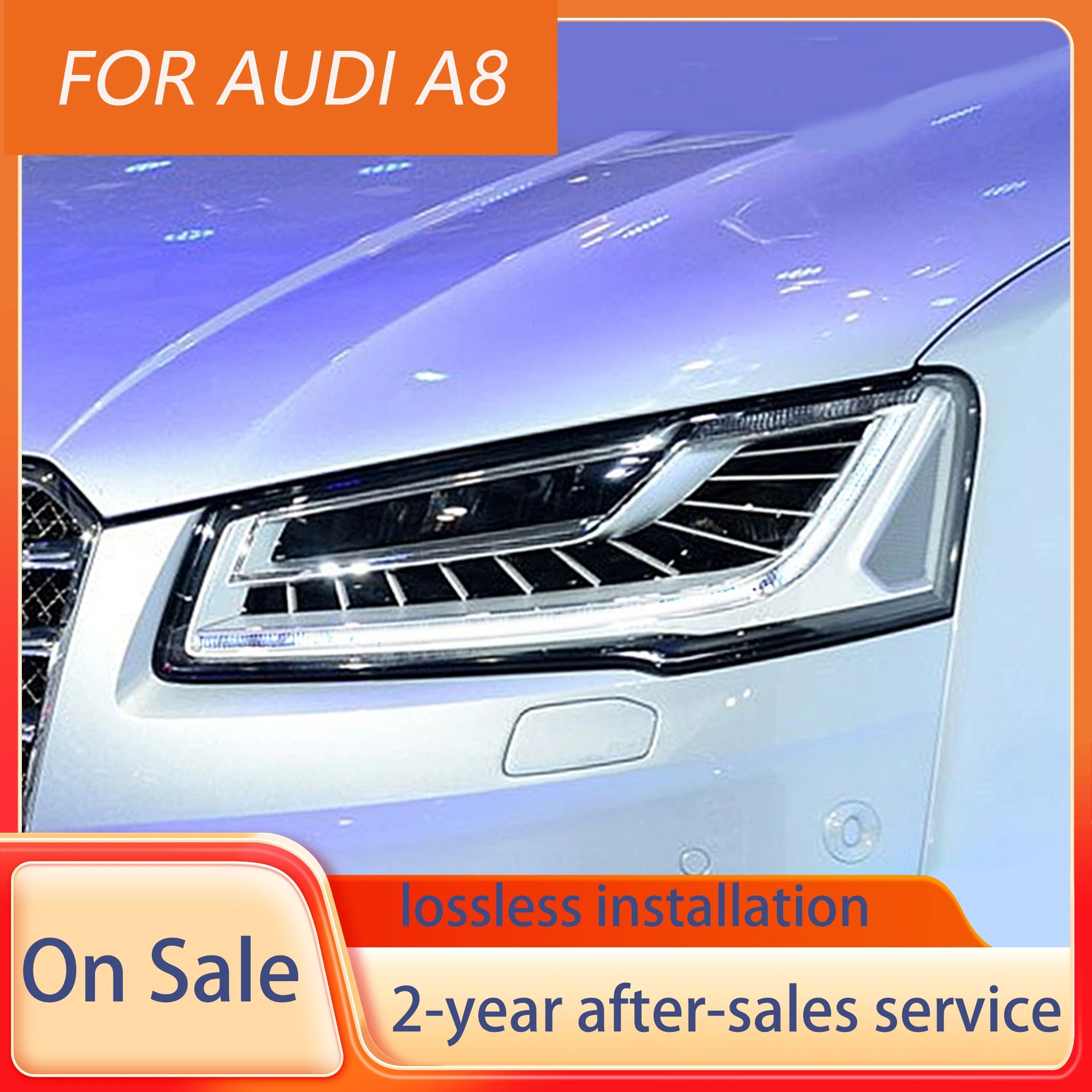 Car Styling HeadLamp upgrade for Audi A8 2011-2013 2014-2017 LED Headlight  DRL Projector Lens Dynamic Auto Accessories