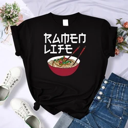 A Bowl Of Sushi Noodles Street Fashion Clothing Womens Harajuku Breathable T-Shirts Sweat Summer T Shirt Fashion Brand Tshirt