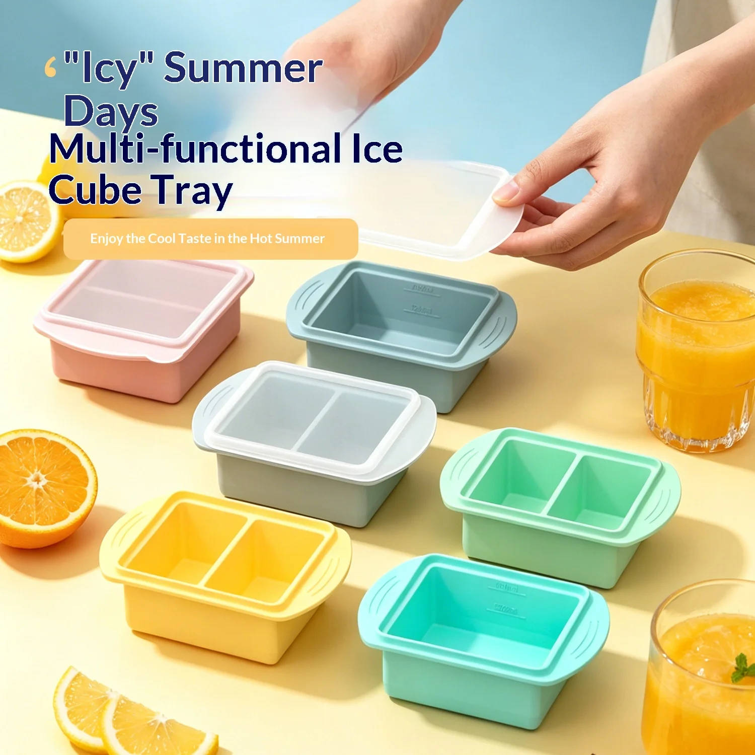 Silicone Mold Tray - Nueva bandeja de silicona con tapa,