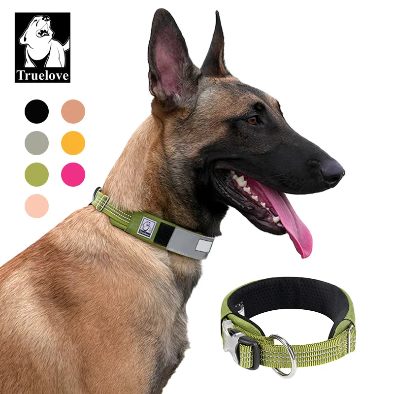 

Truelove Breathable Dog Collar Adjustable Reflective Pet Collar With Quick Release Buckle Comfortable Soft Accessories For Dogs