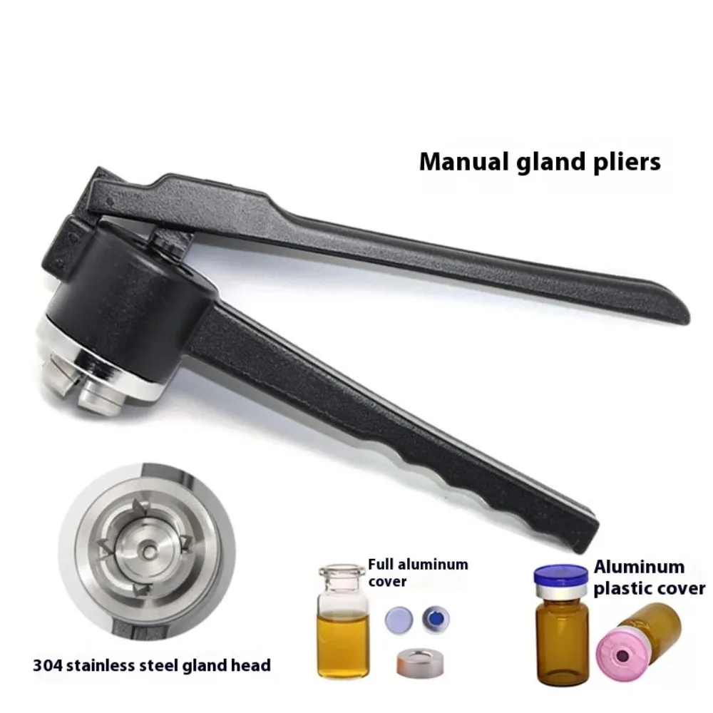 20mm Glass Vial Crimper Vials Sealing Machine Cap Capper Bottle Crimping Capping Tools，Stainless Steel Cover Head