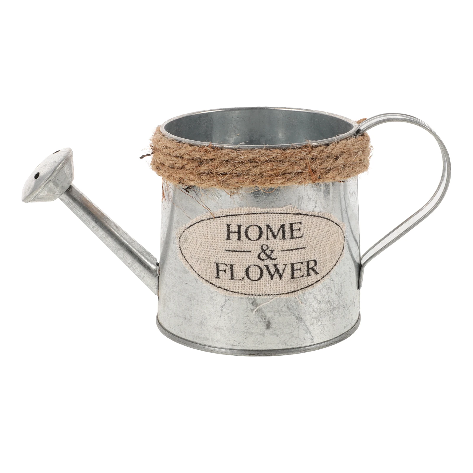 

Cute Kettle Shaped Metal Flower Iron Planter Pot Desktop Decor Small Plant Container For Home Flowerpots Bonsai