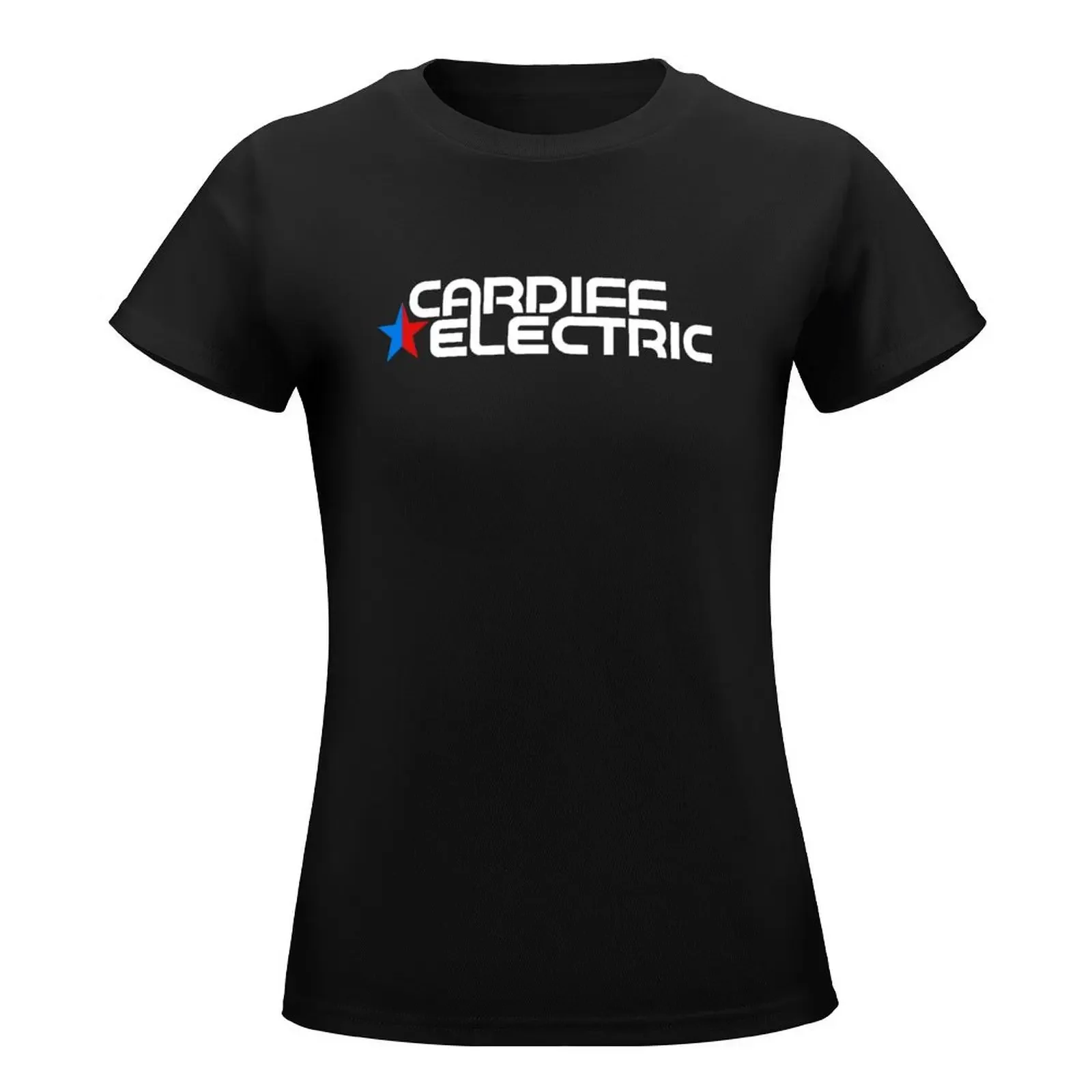 CARDIFF ELECTRIC WHITE T-Shirt Blouse summer tops summer clothes korean fashion Summer Women's clothing