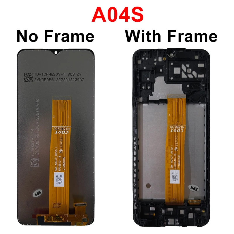 IPS para Samsung A04 Display A04S LCD A04E A047 Pantalla táctil Reemplazo para Galaxy A045 LCD A042F Pantalla A047F A045F A045M 5