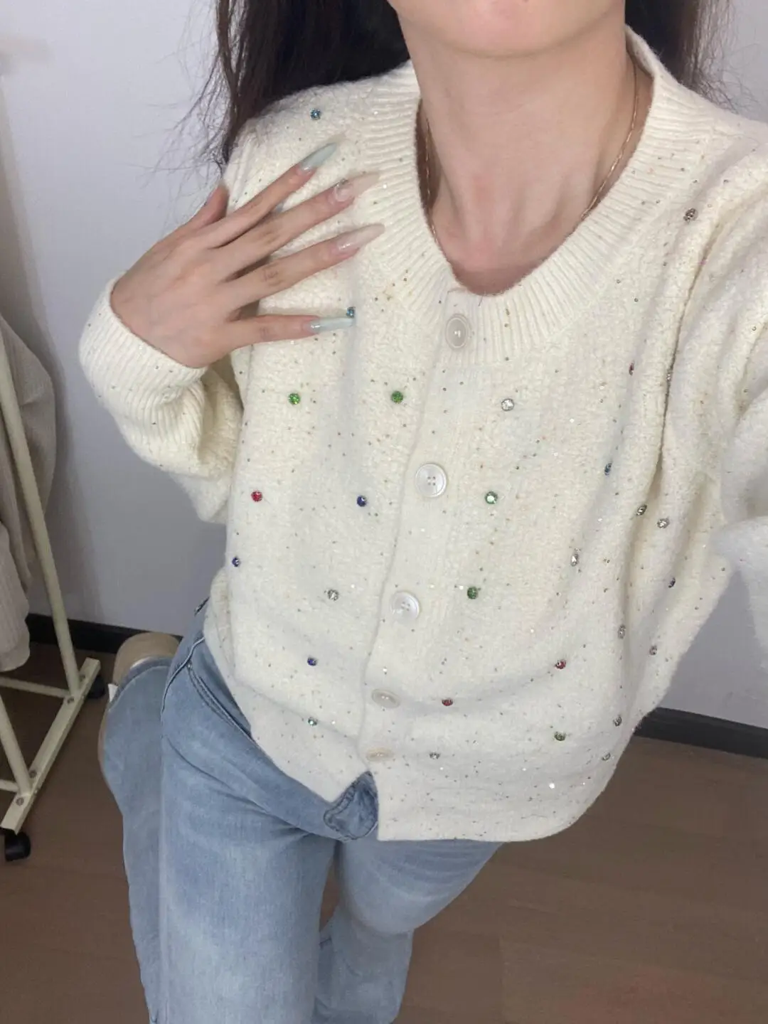 سترة محبوكة بتصميم ماسي ملون على طراز الكلية للنساء لربيع وخريف سترة جديدة غير رسمية متعددة الاستخدامات قصيرة واحدة الصدر