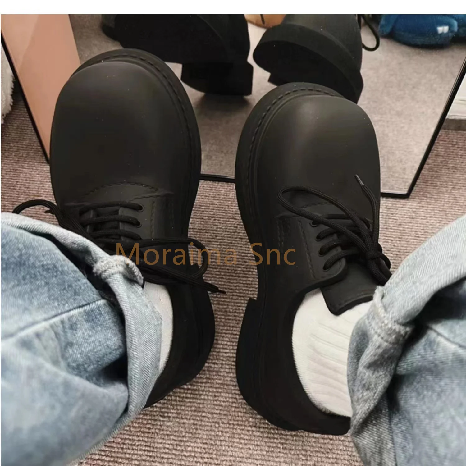 British Style Big Toe Shoes Lace-Up Leather Shoes Luxury Novelty Design Casual Shoes for Men and Women Fashion Ankle Boots