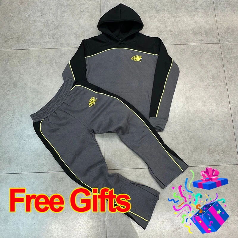 Syna World Hoodie and Sweatpants Set High Quality Embroidery Harajuku Streetwear Synaworld Tracksuits for Men