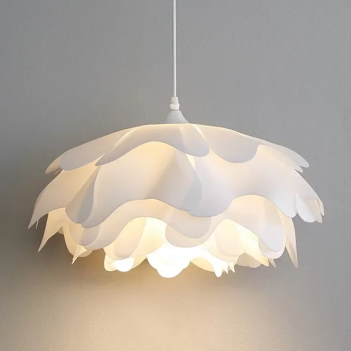 French cream wind bedroom chandelier, modern simplicity, creative peony study children's room dining room lamp