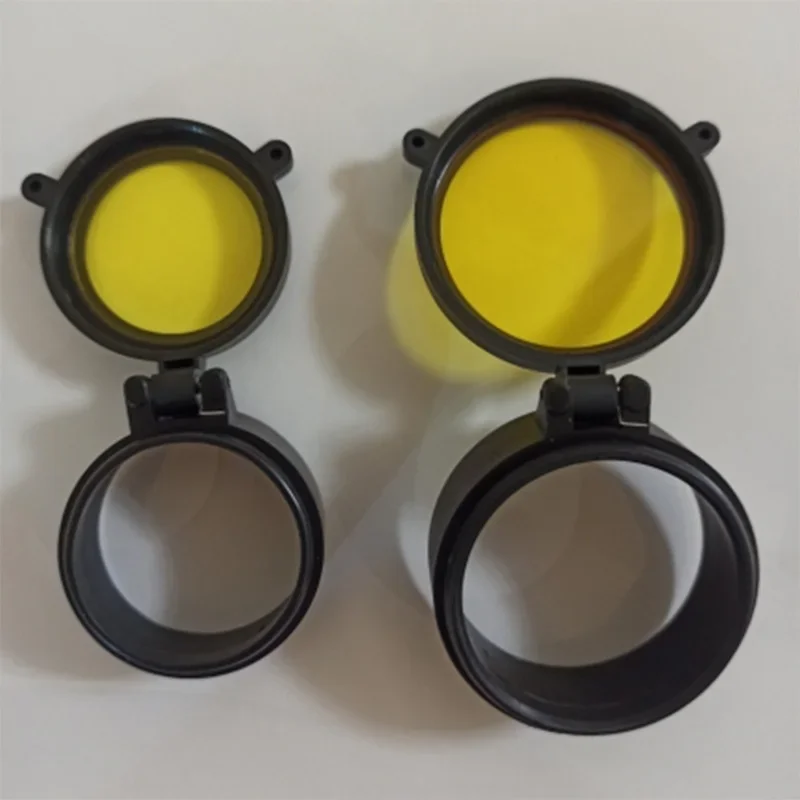 Tampa da lente do visor do rifle, tampa protetora à prova de poeira com abertura rápida para calibres de 30-69mm, acessórios para telescópios