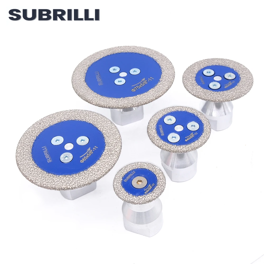 SUBRILLI 30/40/50/65/75 เพชรสูญญากาศ Brazed แกะสลักเลื่อย Caving ใบมีดบดตัดสําหรับกระเบื้องหินอ่อนคอนกรีตเซรามิค