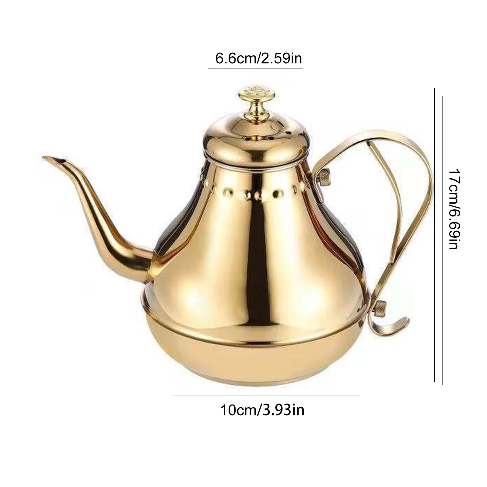 1.2L Teapot With Tea Filter 304 Stainless Steel Coffee Tea Pot Water Kettle Induction Cooker Stove Universal Kitchen Tool