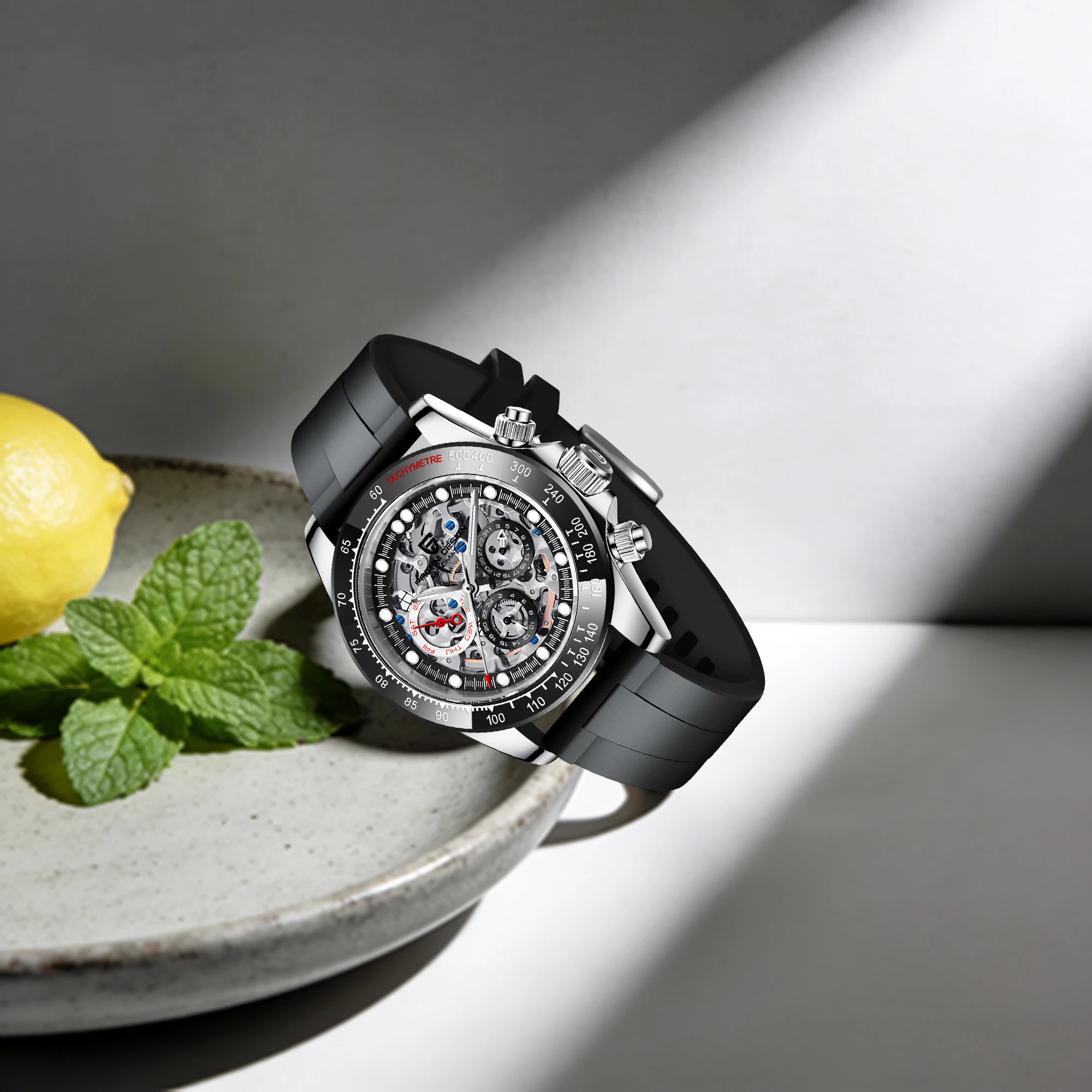 PAGANI DESIGN 2026 Men All-Match Automatic Mechanical Watch First Limited Hollow Design Sapphire Lens Luminous Waterproof Watch
