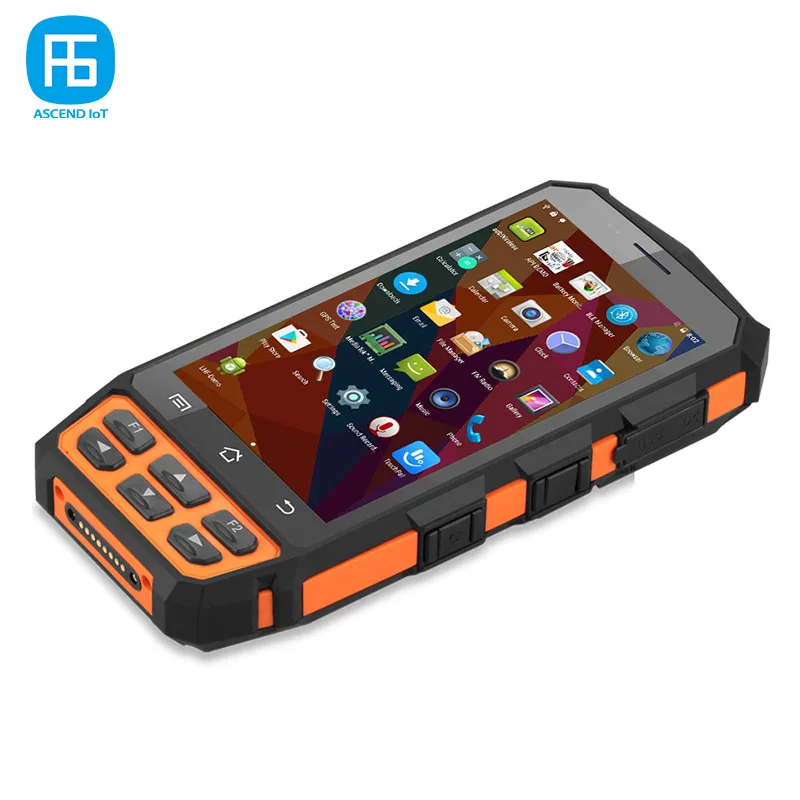 Lector RFID LF/HF/UHF inalámbrico móvil, lector/escritura de tarjetas NFC portátil Android con lector de huellas dactilares, Control de acceso, control de billetes