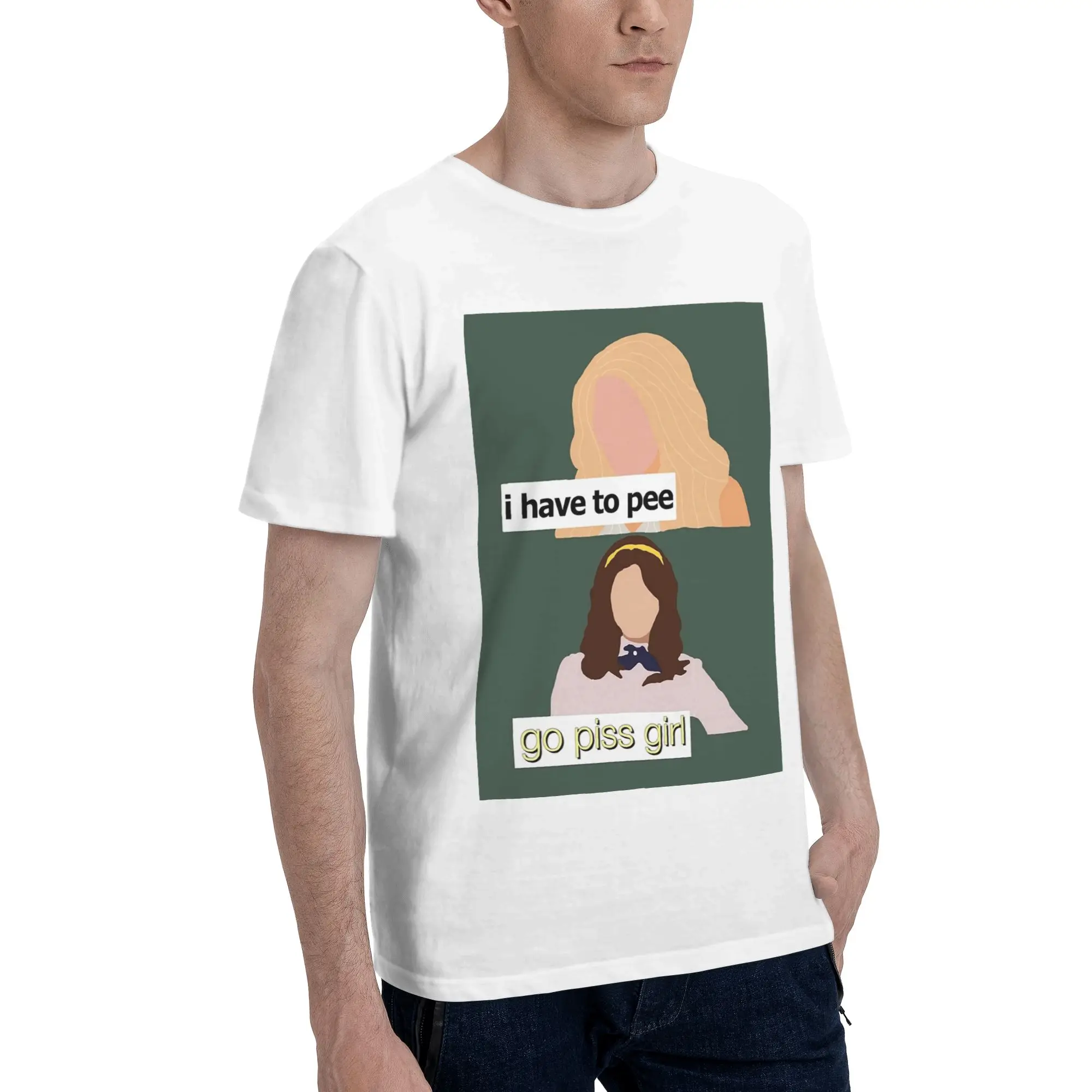 

Мужская футболка go piss Girl, футболки больших размеров, мужские хлопковые футболки с круглым вырезом, короткие летние мужские футболки