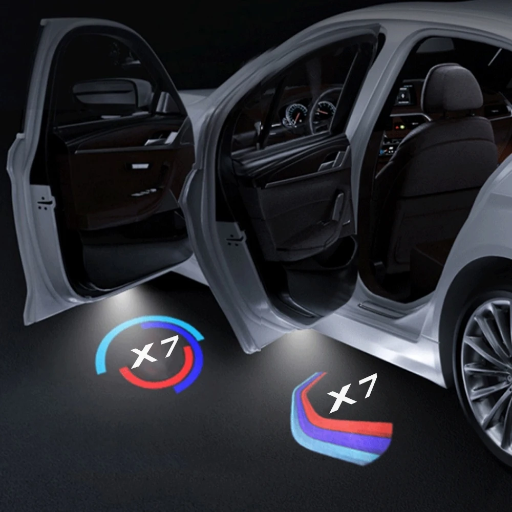 2Pcs LED Car Door Welcome Light Projector Courtesy Ghost Shadow Lamp for BMW X7 2019-2026 G07 xDrive40i xDrive50i M60i xDrive40d