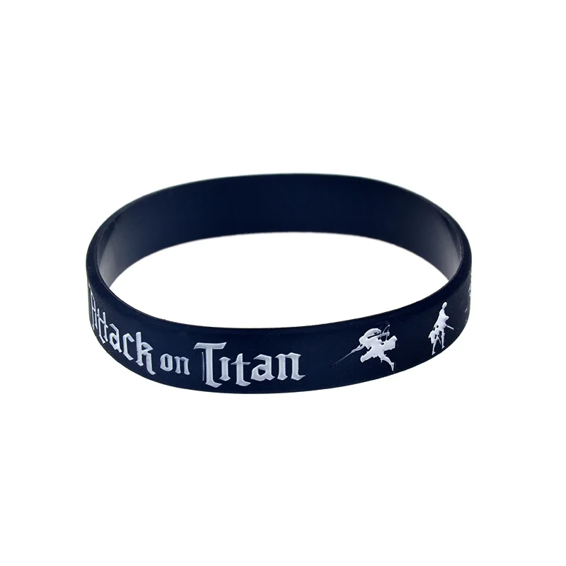 1PC Attack On Titan Silikonkautschuk-Armband Anime Geschenk Erwachsenengröße Armband – Detail 3