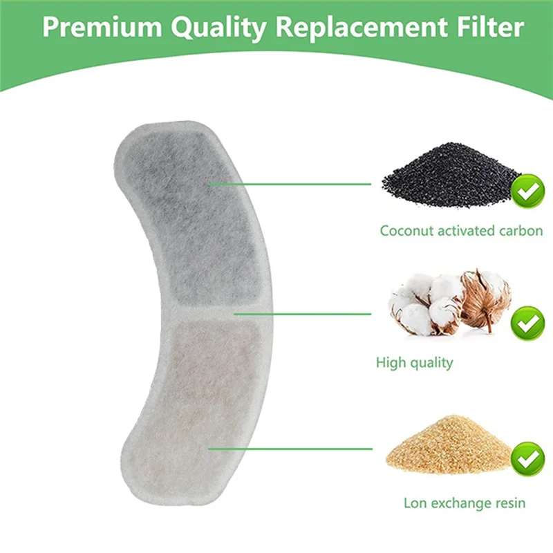 A65Z Pet Water Dispenser Filter Cartridge 12Pcs Cat Water Fountain Filters Cat Dog Feeding And Watering Supplies