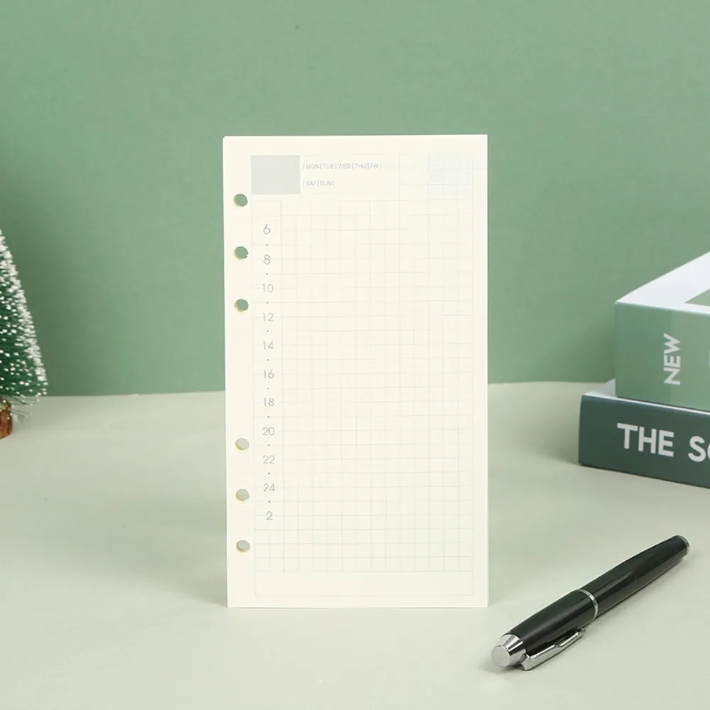 45Sheet Loose-Leaf Notebook Refill Paper Refill Spiral Binder Line Grid A5 A6 A7 Inner Refill Paper To Do List 6-hole