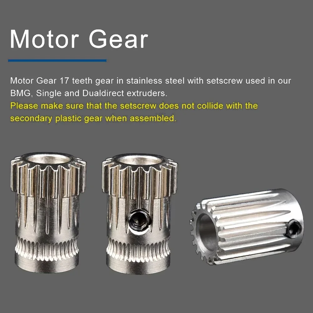 Dual Drive เกียร์เหล็กชุบแข็งชุดอัพเกรด Extruder ไดรฟ์เกียร์สําหรับ BMG Extruder สําหรับ Prusa i3 3D เครื่องพิมพ์ Bowden Extruder