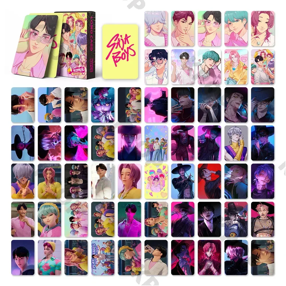 

92-96 шт. K-POP Idol Group набор голографических карт в стиле аниме, фотокарточки Laser LOMO, коллекционные наклейки на тему охотника на демонов в стиле чиби