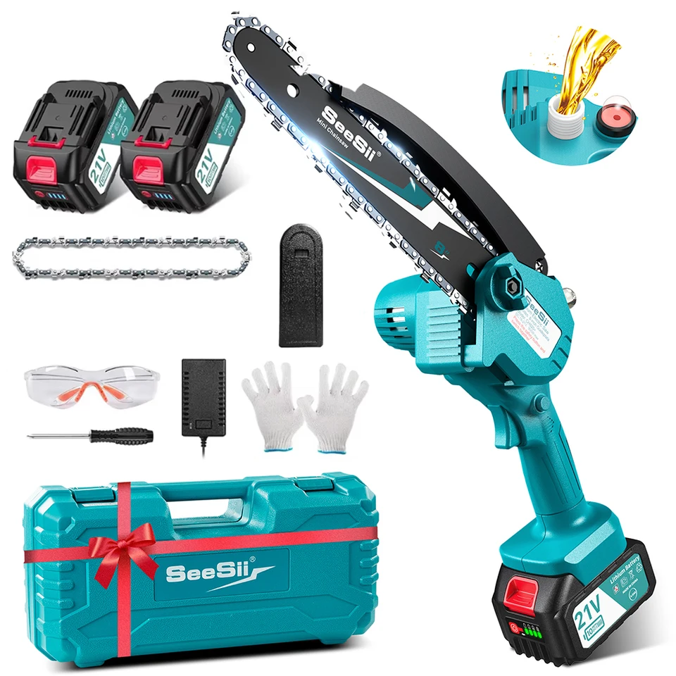セミモジュラーシンセ Panda Umiushi /Ulu electrico SEESII 8'' Mini Cordless Chainsaw kit Electric Chainsaw Wood