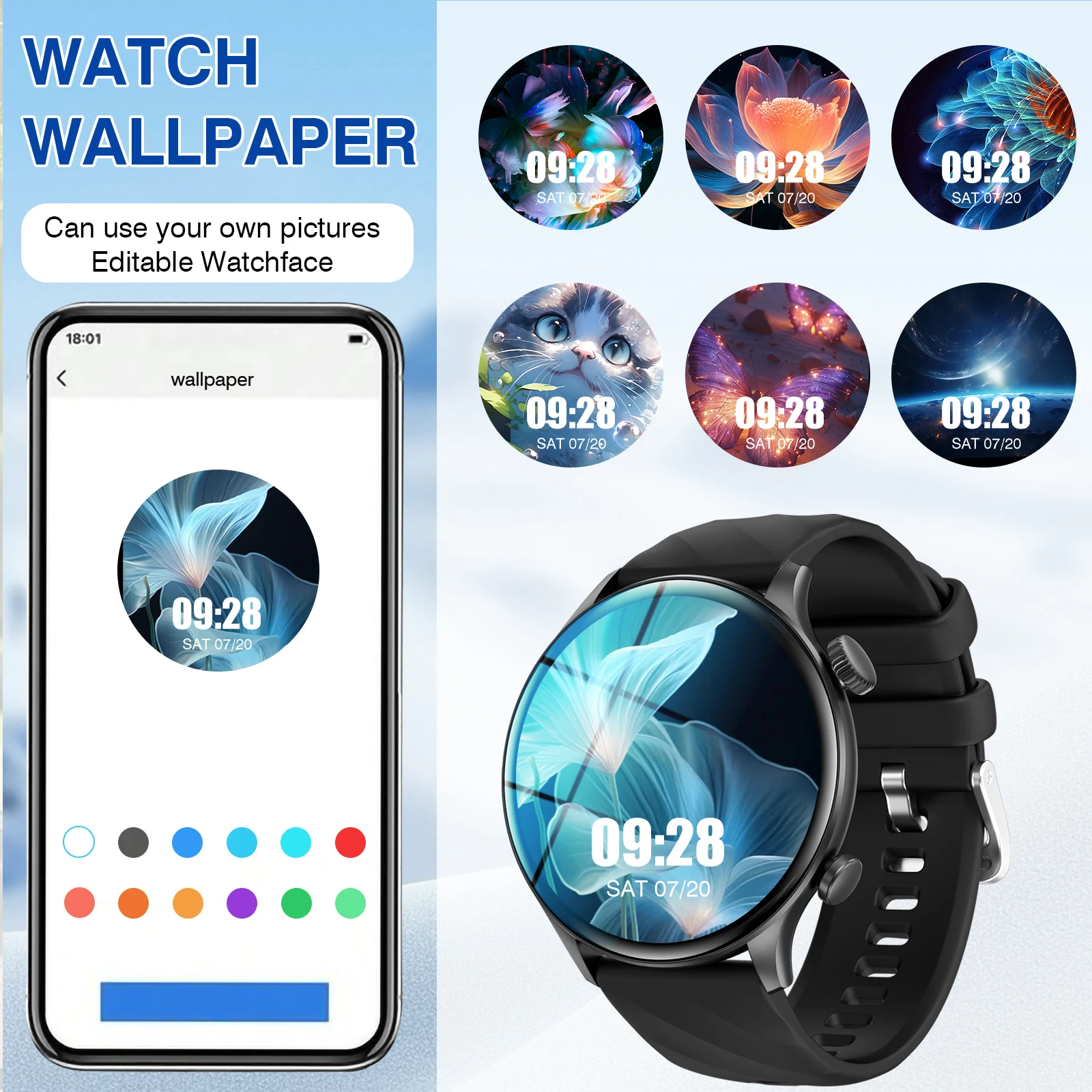 ساعة ذكية رياضية خارجية، تذكير بالمعلومات، مكالمات لاسلكية، ساعة رياضية متعددة الوظائف للرجال والنساء