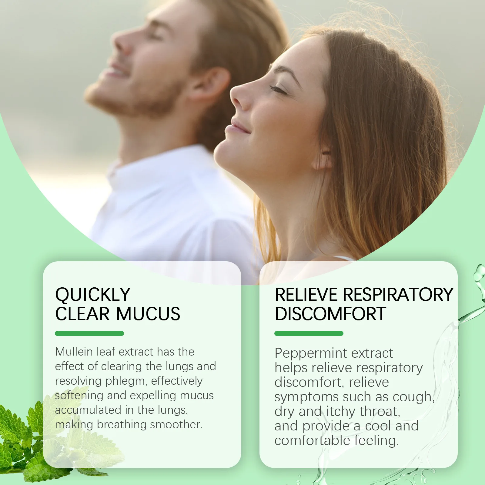 Herbal Lung Cleansing Spray Relieve Nasal Congestion Dry Throat Treatment Breathing Difficulties Itchy Throat Inflammation Care